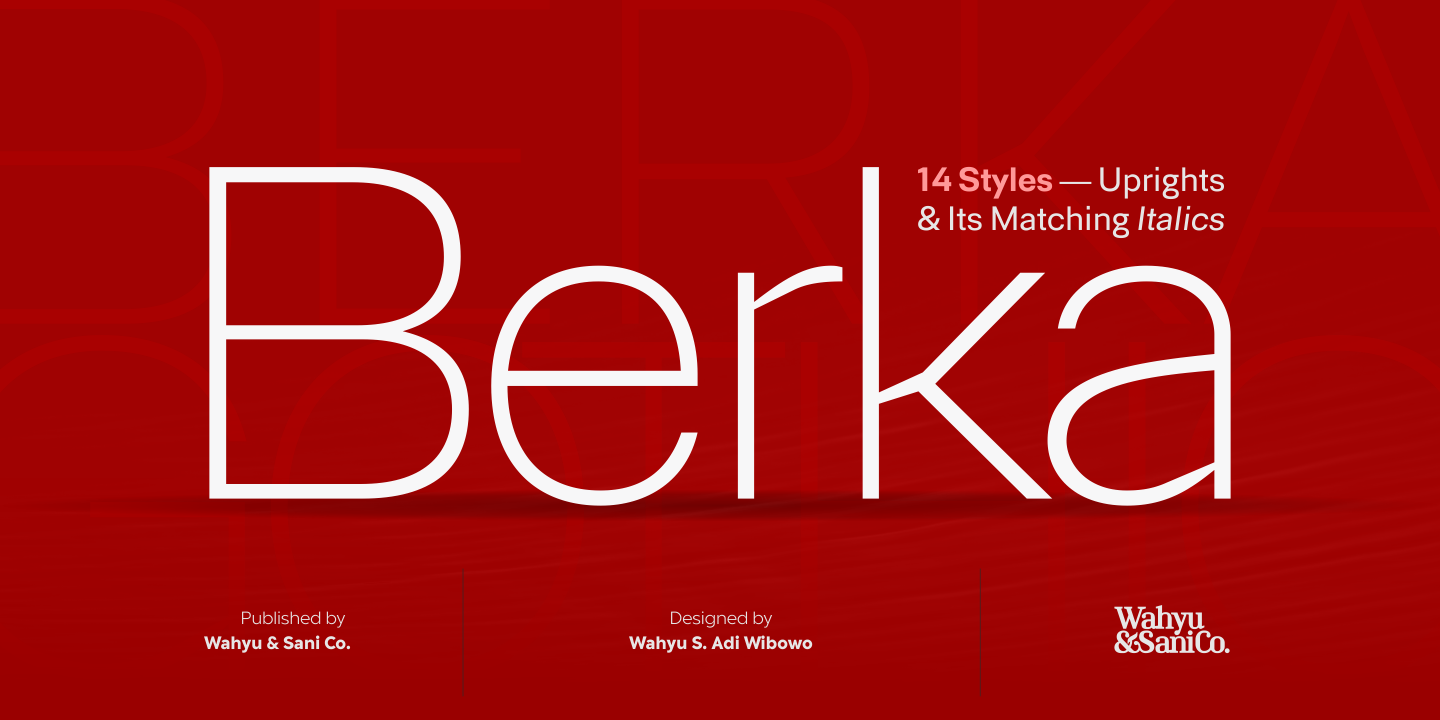 Пример шрифта Berka #1
